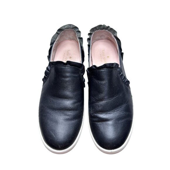 Kate Spade New York Womens Black Leather Slip-On Sneakers Size 9.5M - Picture 2 of 9